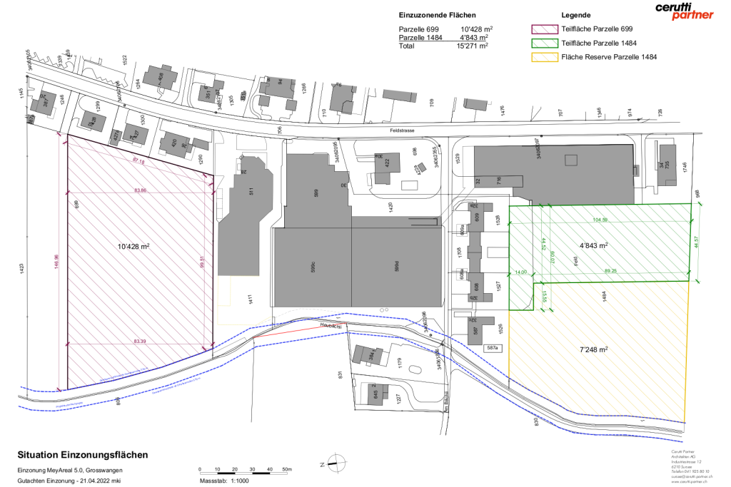 Situationsplan Einzonungsflächen vom 21.04.2022